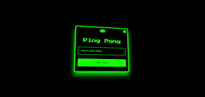 Ping Pong Game